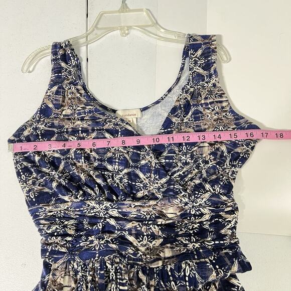 Sundance Jersey Knit Casual Sleeveless Dress Stretchy Ruched Dress Medium Blue - Picture 9 of 12